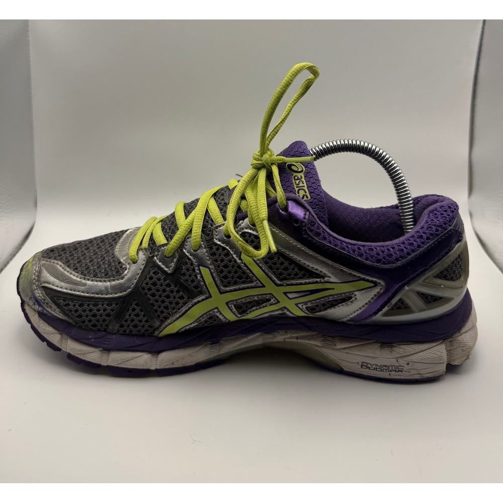 Asics Gel-Kayano 21 Running Shoes Womens 9.5 Purple Silver Good T4H7N Stability